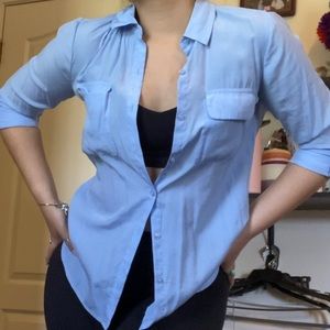 Baby blue button down